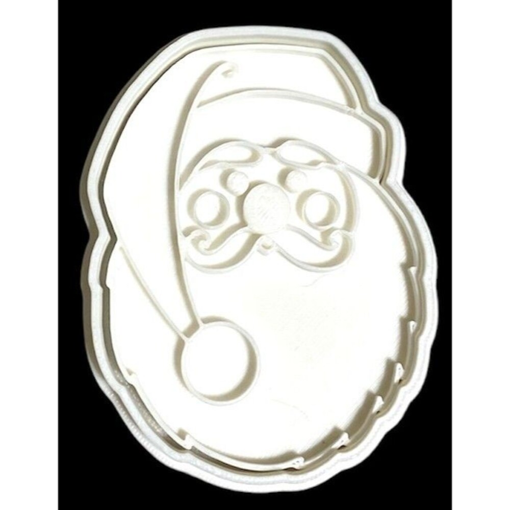 3D Printed Cookie Cutter - 3.5" Santa #1068
